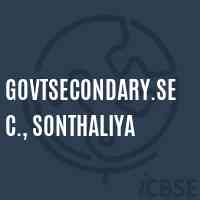 Govtsecondary.Sec., Sonthaliya School Logo