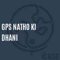 Gps Natho Ki Dhani Primary School Logo
