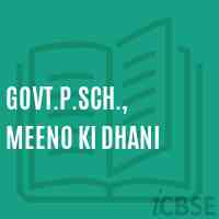 Govt.P.Sch., Meeno Ki Dhani Primary School Logo