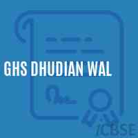 Ghs Dhudian Wal Secondary School Logo