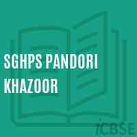 Sghps Pandori Khazoor Senior Secondary School Logo