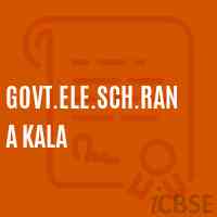 Govt.Ele.Sch.Rana Kala Primary School Logo