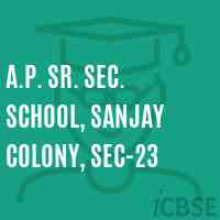 A.P. Sr. Sec. School, Sanjay Colony, Sec-23 Logo