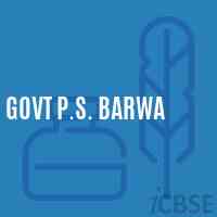 Govt P.S. Barwa Primary School Logo