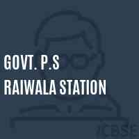 Govt. P.S Raiwala Station Primary School Logo