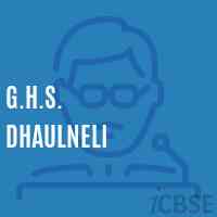 G.H.S. Dhaulneli Secondary School Logo