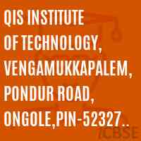 QIS Institute of Technology, Vengamukkapalem, Pondur Road, Ongole,PIN-523272(CC-MA) Logo