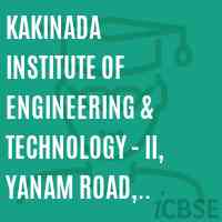 Kakinada Institute of Engineering & Technology - II, Yanam Road, Korangi, Tallarevu Mandal, PIN- 533461(CC-6Q) Logo