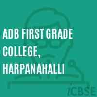 ADB First Grade College, Harpanahalli Logo