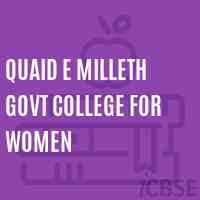 Quaid E Milleth Govt College For Women Logo