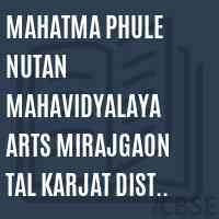 Mahatma Phule Nutan Mahavidyalaya Arts Mirajgaon Tal Karjat Dist Ahmednagar College Logo