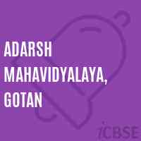 Adarsh Mahavidyalaya, Gotan College Logo