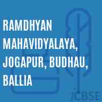 Ramdhyan Mahavidyalaya, Jogapur, Budhau, Ballia College Logo
