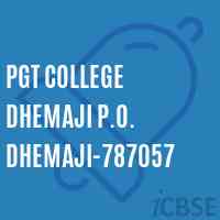 PGT College Dhemaji P.O. Dhemaji-787057 Logo