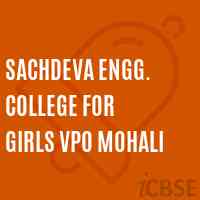 Sachdeva Engg. College for Girls VPO Mohali Logo