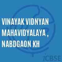Vinayak Vidnyan Mahavidyalaya , Nabdgaon Kh College Logo