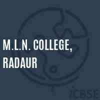 M.L.N. College, Radaur Logo