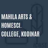 Mahila Arts & Homesci. College, Kodinar Logo