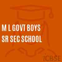 M L Govt Boys Sr Sec School Logo