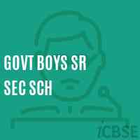 Govt Boys Sr Sec Sch School Logo