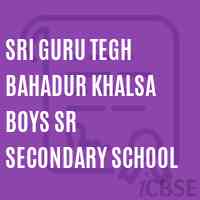 Sri Guru Tegh Bahadur Khalsa Boys Sr Secondary School Logo