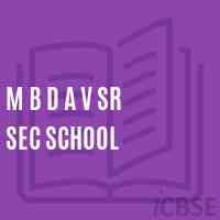 M B D A V Sr Sec School Logo