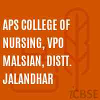 APS College of Nursing, VPO Malsian, Distt. Jalandhar Logo