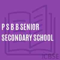 P S B B Senior Secondary School Logo