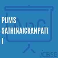 Pums Sathinaickanpatti Middle School Logo