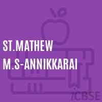St.Mathew M.S-Annikkarai Middle School Logo