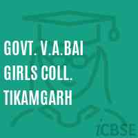 Govt. V.A.Bai Girls Coll. Tikamgarh College Logo