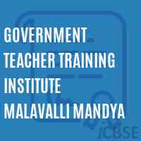 Government Teacher Training Institute Malavalli Mandya Logo