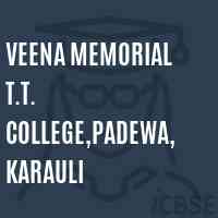 Veena Memorial T.T. College,Padewa, Karauli Logo