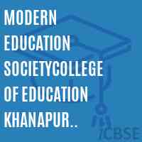 Modern Education Societycollege of Education Khanapur Khanapur Logo