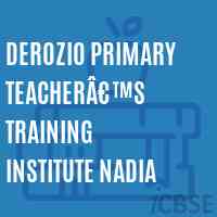 DEROZIO PRIMARY TEACHERâ€™S TRAINING INSTITUTE NADIA Logo