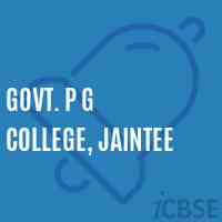 Govt. P G College, Jaintee Logo