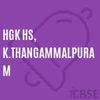 Hgk Hs, K.Thangammalpuram Secondary School Logo