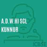 A.D.W.Hi Scl Kunnur High School Logo