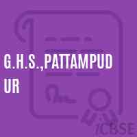 G.H.S.,Pattampudur Secondary School Logo