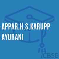 Appar.H.S.Karuppayurani Secondary School Logo