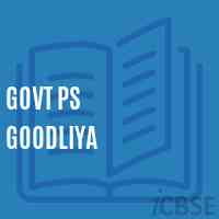 Govt Ps Goodliya Primary School Logo