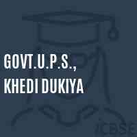 Govt.U.P.S., Khedi Dukiya Middle School Logo