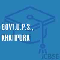 Govt.U.P.S., Khatipura Middle School Logo