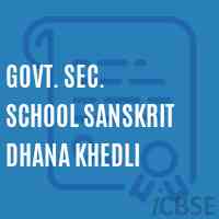 Govt. Sec. School Sanskrit Dhana Khedli Logo