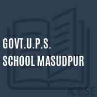 Govt.U.P.S. School Masudpur Logo