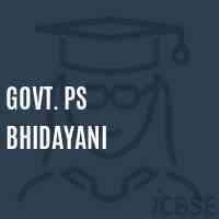 Govt. Ps Bhidayani Primary School Logo