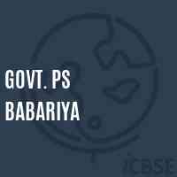 Govt. Ps Babariya Primary School Logo