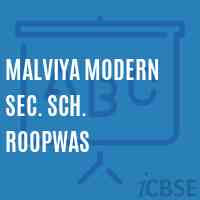 Malviya Modern Sec. Sch. Roopwas Secondary School Logo