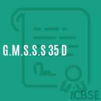 G.M.S.S.S 35 D Senior Secondary School Logo