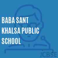 Baba Sant Khalsa Public School Logo